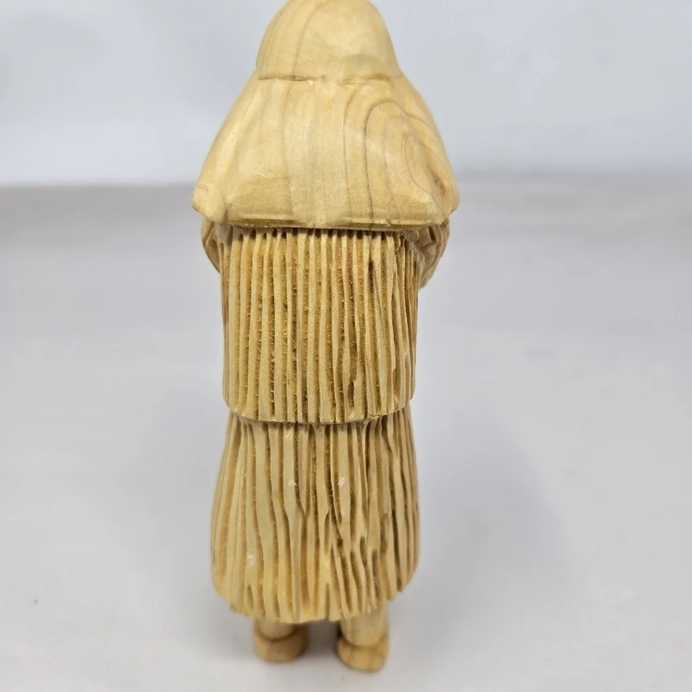 Nativity Shepard Holding His Staff Hand Carved Wood 1999 R Herrenbruck Christmas